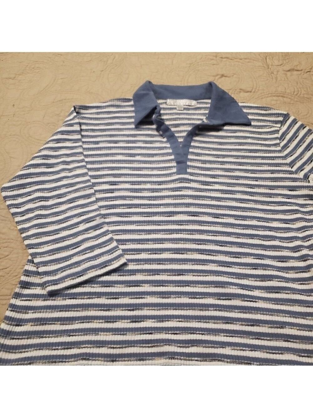Vintage 90s Carolyn Taylor 3/4 Sleeve Top